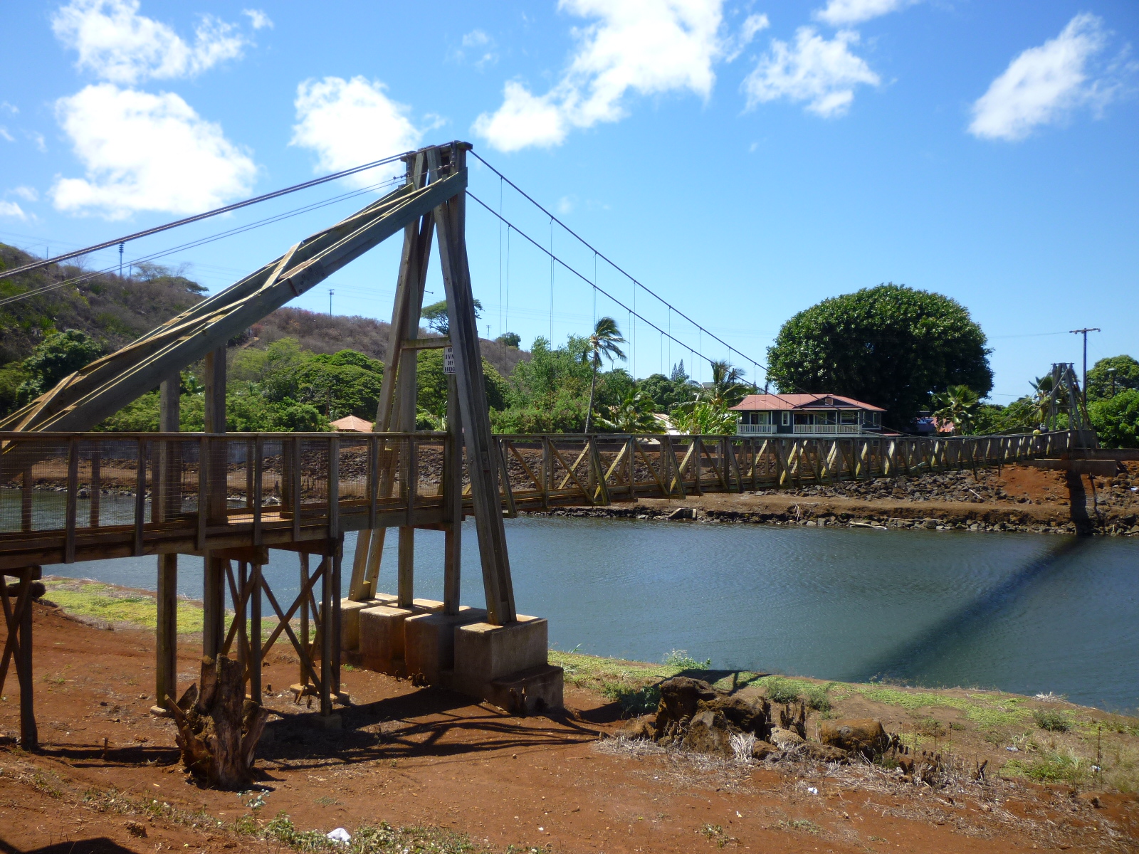 Kauai Family Travel Walking tour of Hanapepe Town and the Swinging Bridge
