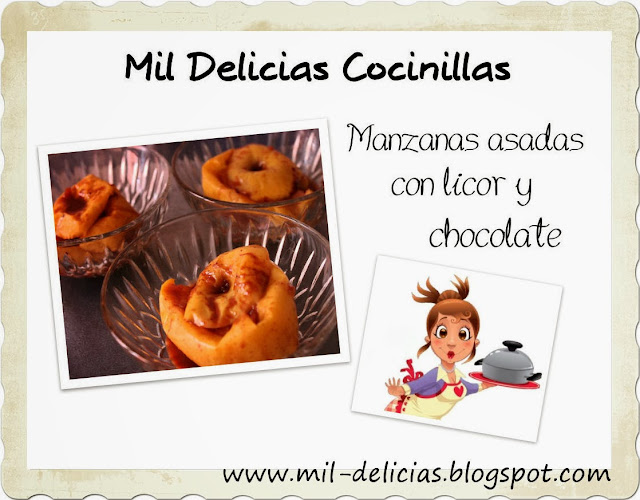Manzanas asadas con licor y chocolate Manzanas asadas con licor y chocolate