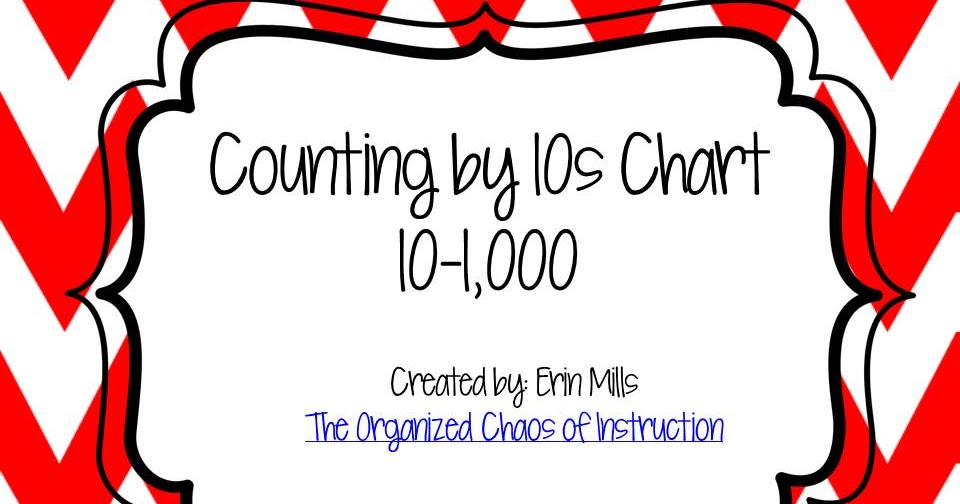 The Organized Chaos Of Instruction: Counting by 10's Chart (10-1,000)