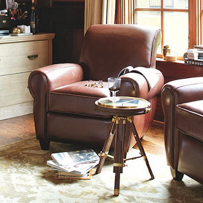 Pottery Barn Manhattan Leather Chair And Ottoman Decor Look Alikes