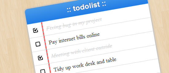 todo list form
