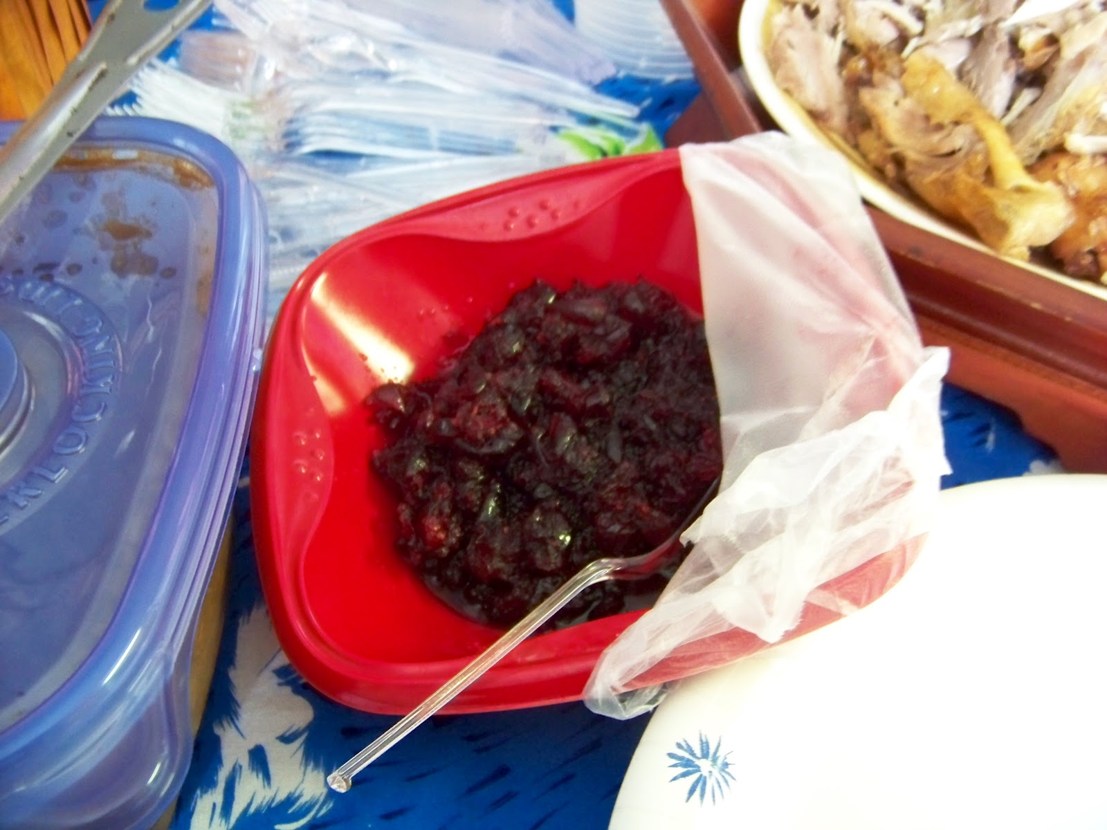 Potluck Birthday Dinner, Hawaiian Chile Sid's Sea Palm Cooking