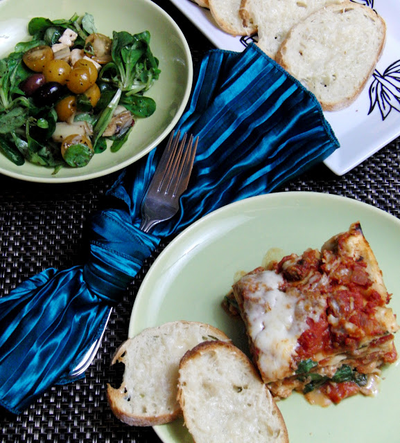 Curly Girl Kitchen Lasagna with Ground Turkey, Mushrooms and Spinach