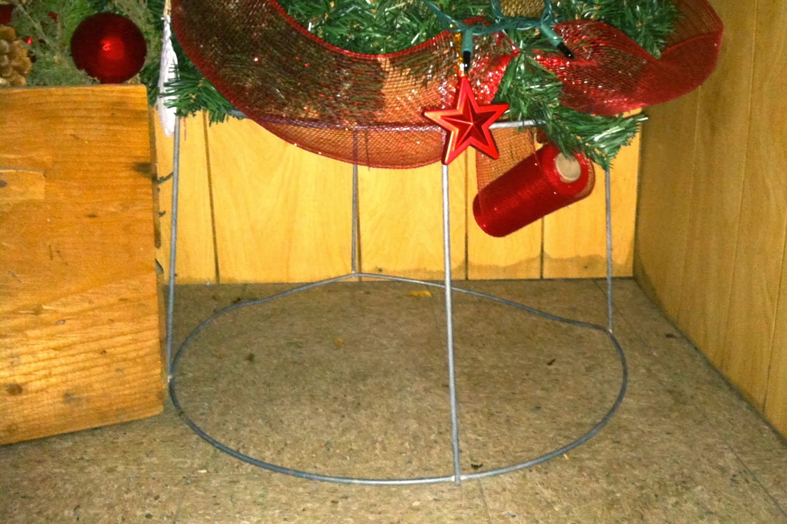DIY Why Spend More Tomato cage Christmas tree