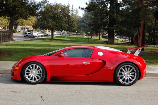 cartoon car bugatti