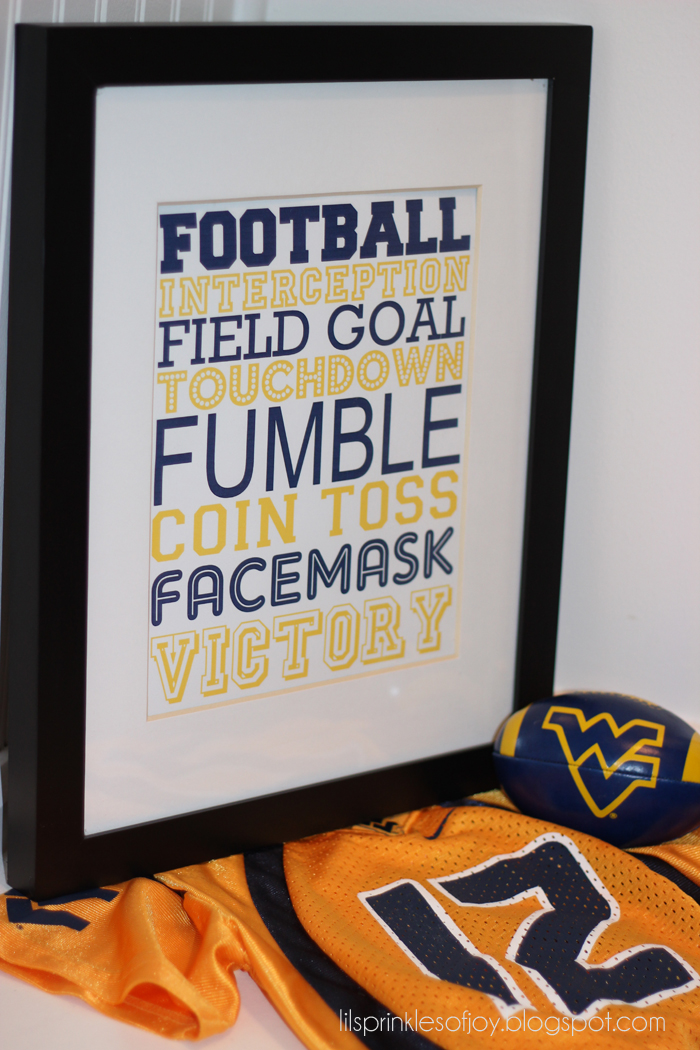 Lil' Sprinkles of Joy Football Subway Art Freebie