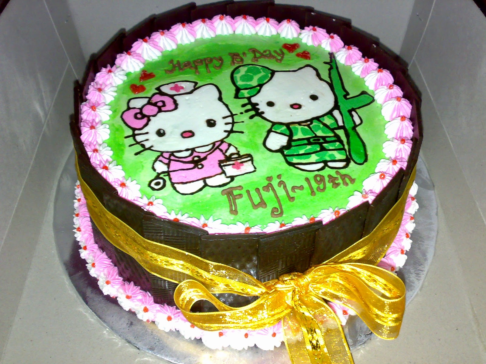 Cake gambar hello kitty
