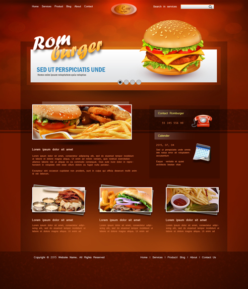 Create Romburger Web Design In Photoshop