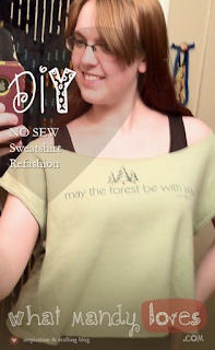 Lovely DIY No-Sew Sweatshirt Refashion (via www.whatmandyloves.com)