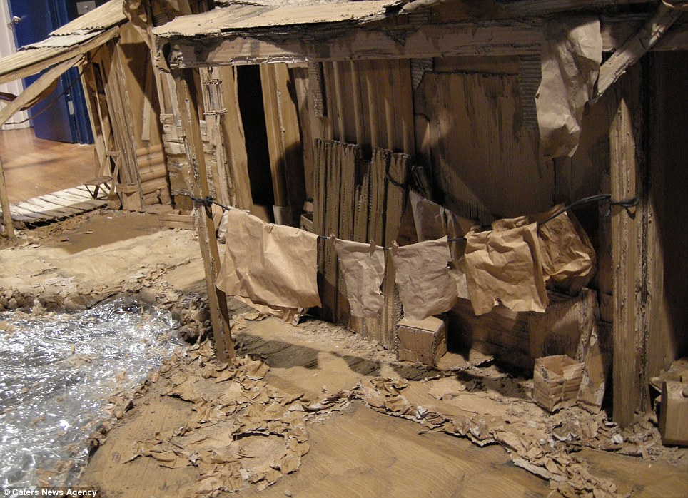 The real cardboard cities Incredible lifelike street scenes made from boxes and brown paper