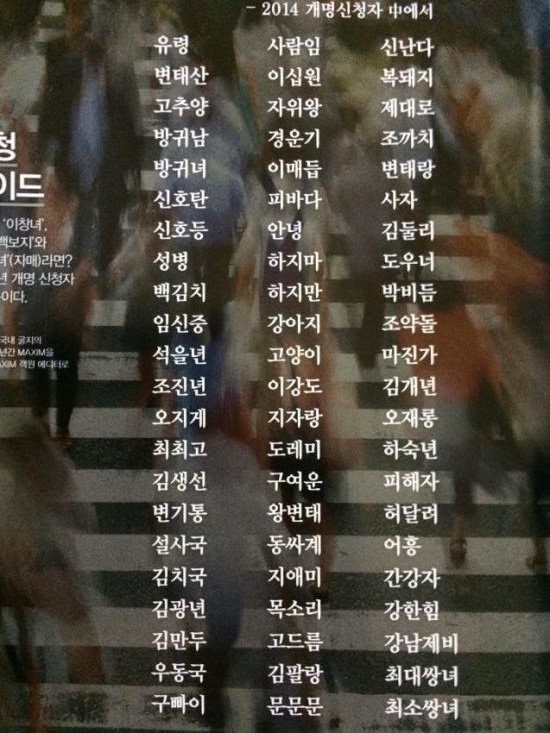 Terrifying Korean names - K-POP, K-FANS