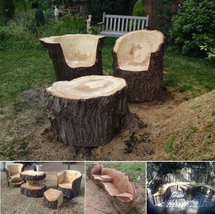 Diy Cozy Ideas Make Logs Stumps Into Furniture With Some