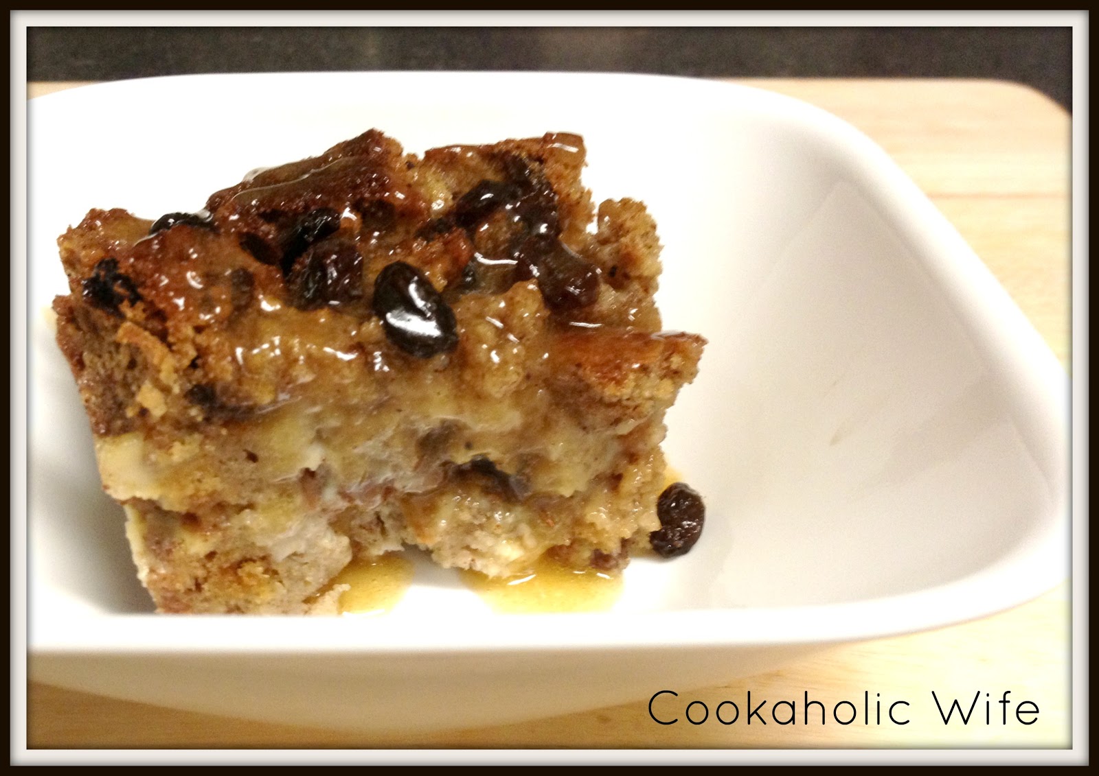 Cookaholic Wife Improv Challenge Oatmeal Raisin Bread Pudding
