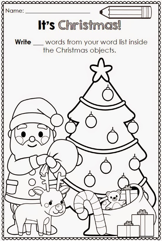 Christmas Printables for any Word List Christmas Printables for any Word List
