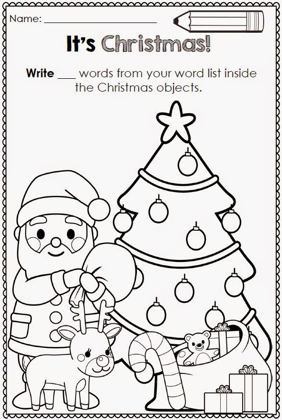 Christmas Printables for any Word List