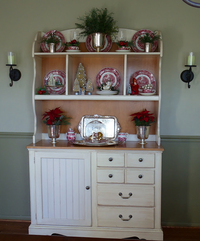 Upstairs Downstairs Vintage Christmas Look for the Hutch