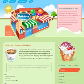 Delicious Store 2 Column Blogger Template. image slider blogger template. 3 column footer template blog. recipe and cooking blogger template