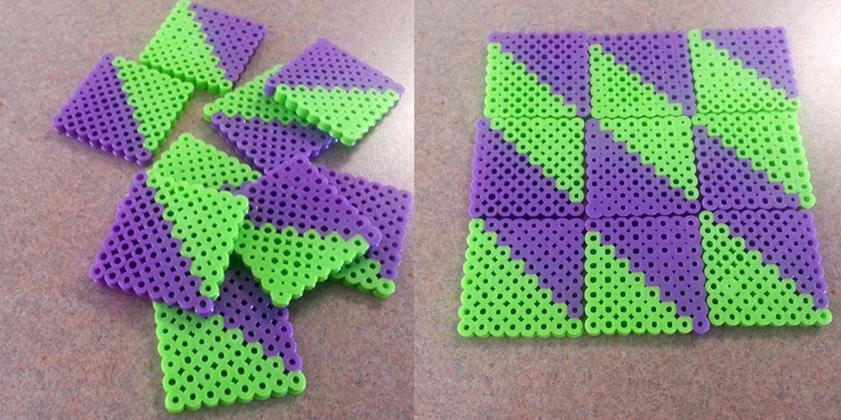 The Puzzle Den DIY Perler Bead Quilt Squares