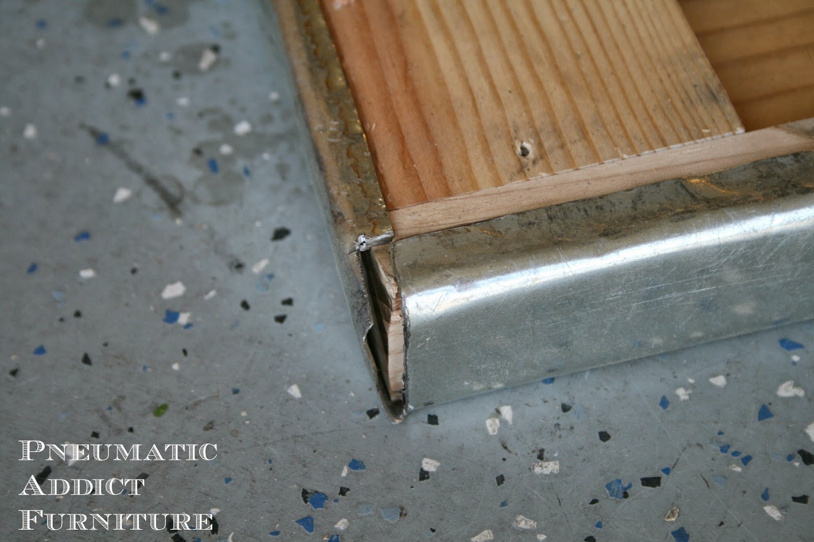 Zinc Top Coffee Table Tutorial Pottery Barn KnockOff Pneumatic Addict