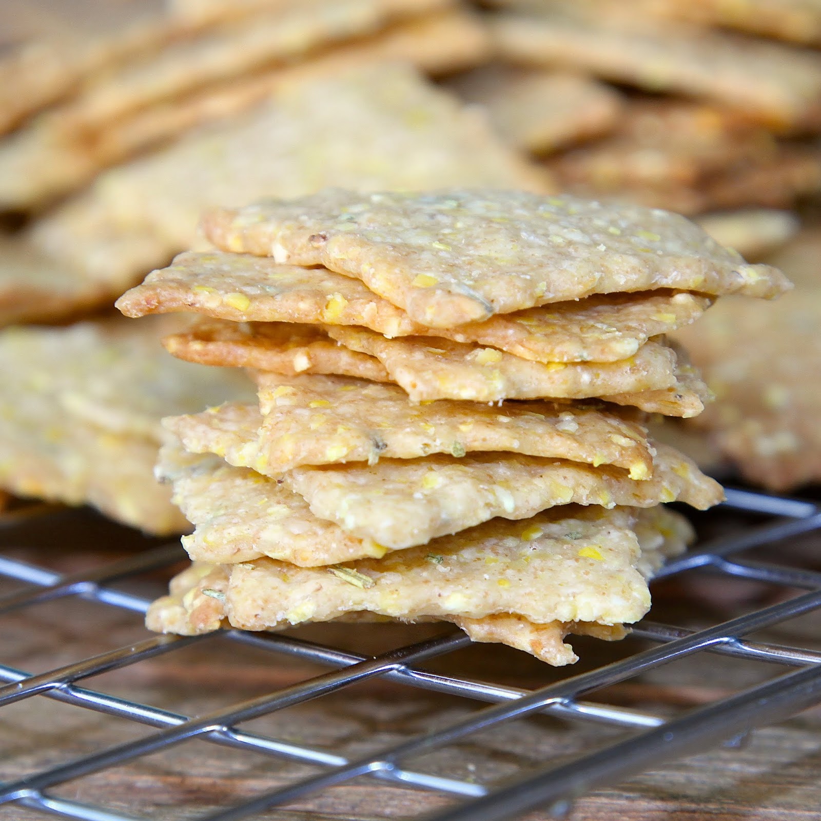 pepsakoy Rosemary Cornmeal Crackers
