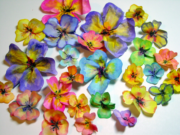 colour full paper flowers photo