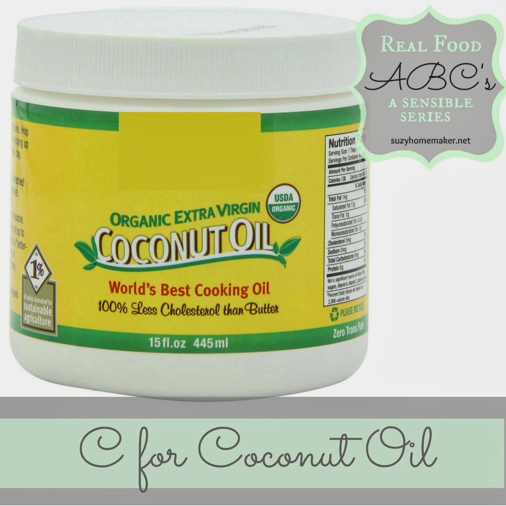 real food abc's C for coconut oil suzy&co