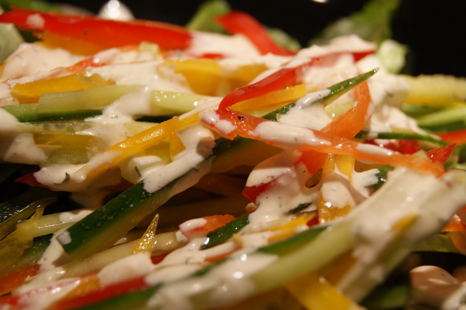 The Lunch Lady Julienned Bell Pepper Vinaigrette