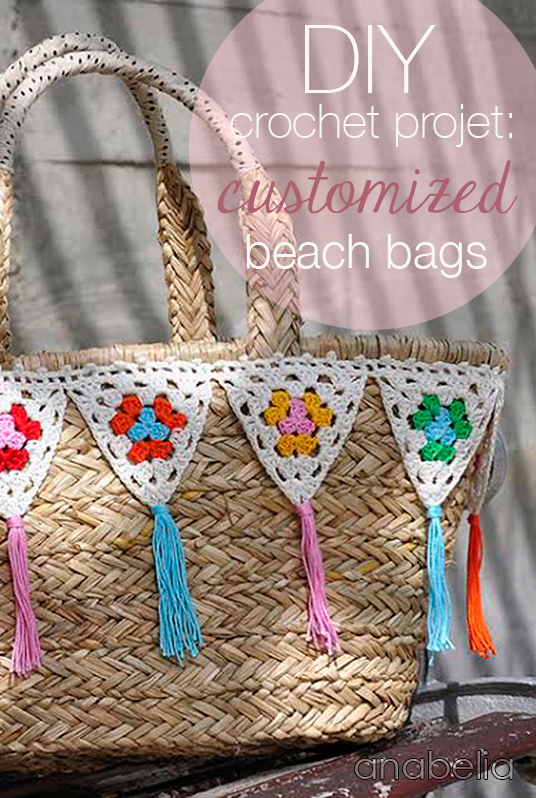 Anabelia craft design DIY Customize your beach bags with crochet