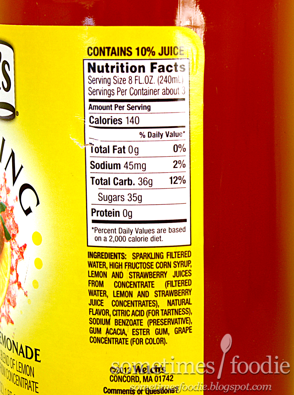 Sometimes Foodie Welch's Sparkling Strawberry Lemonade Aldi