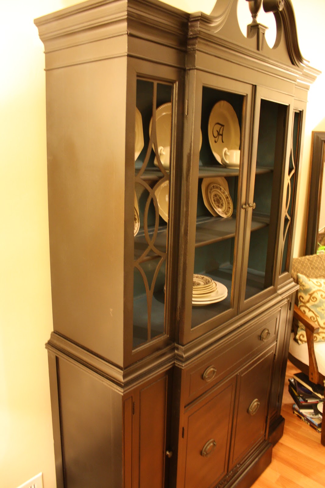 Living Room Updates Spray Painted China Makeover Made by Carli