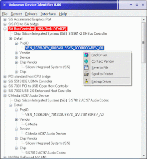 Unknown Device Manager Identifier