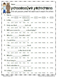 Sailing Through 1st Grade: Possessive Pronouns