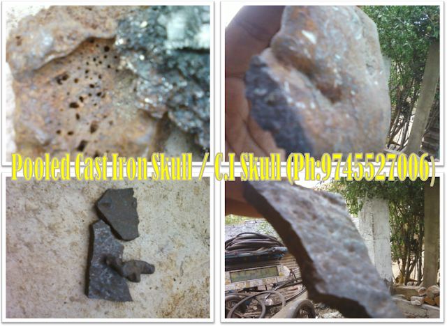 C.I Skull, Pig Iron runner, Pig Iron waste, Casting, M.S.Skull, M.S.Slag