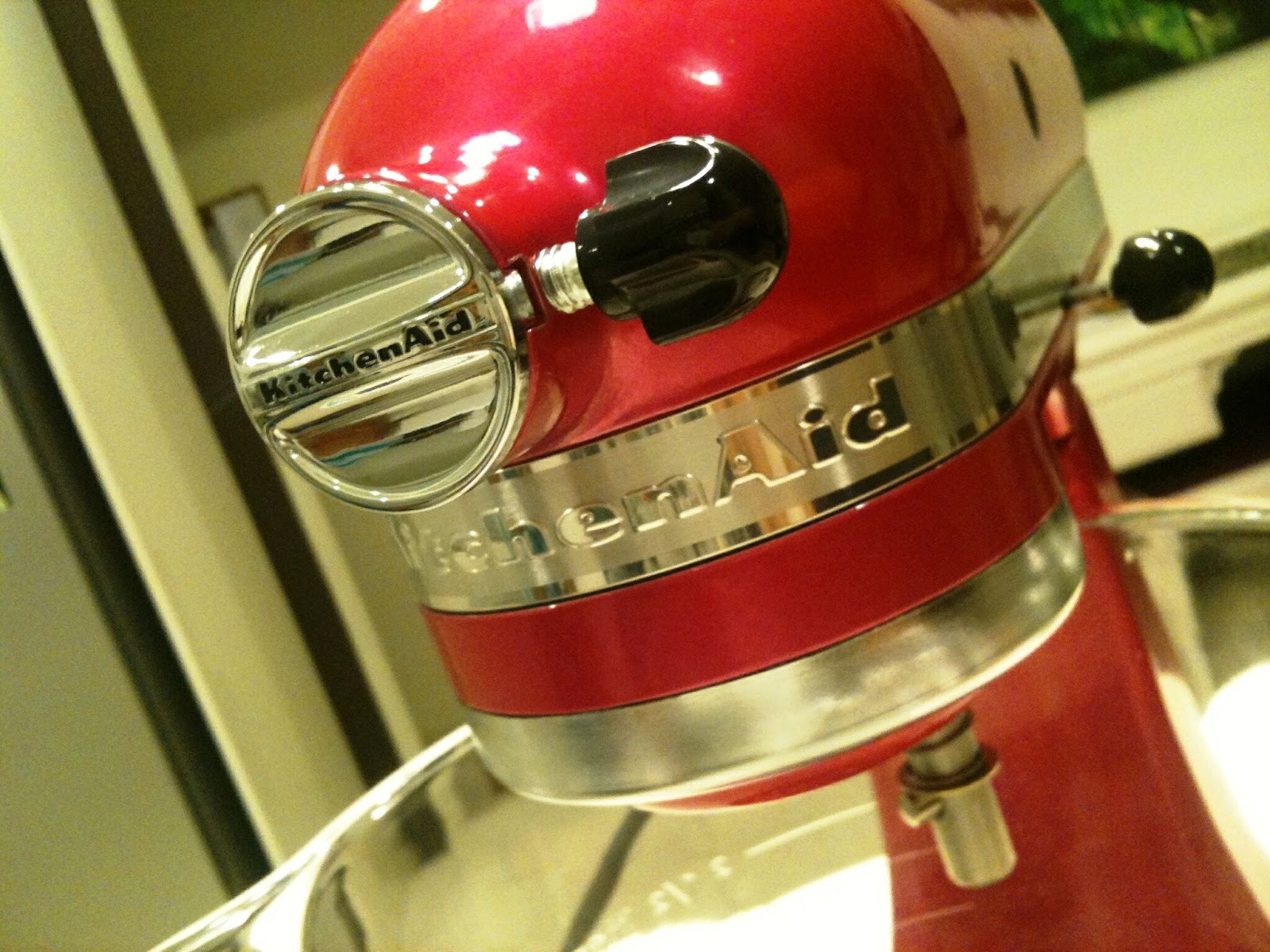 Lizzie as a Mummy KitchenAid Raspberry Ice Mixer