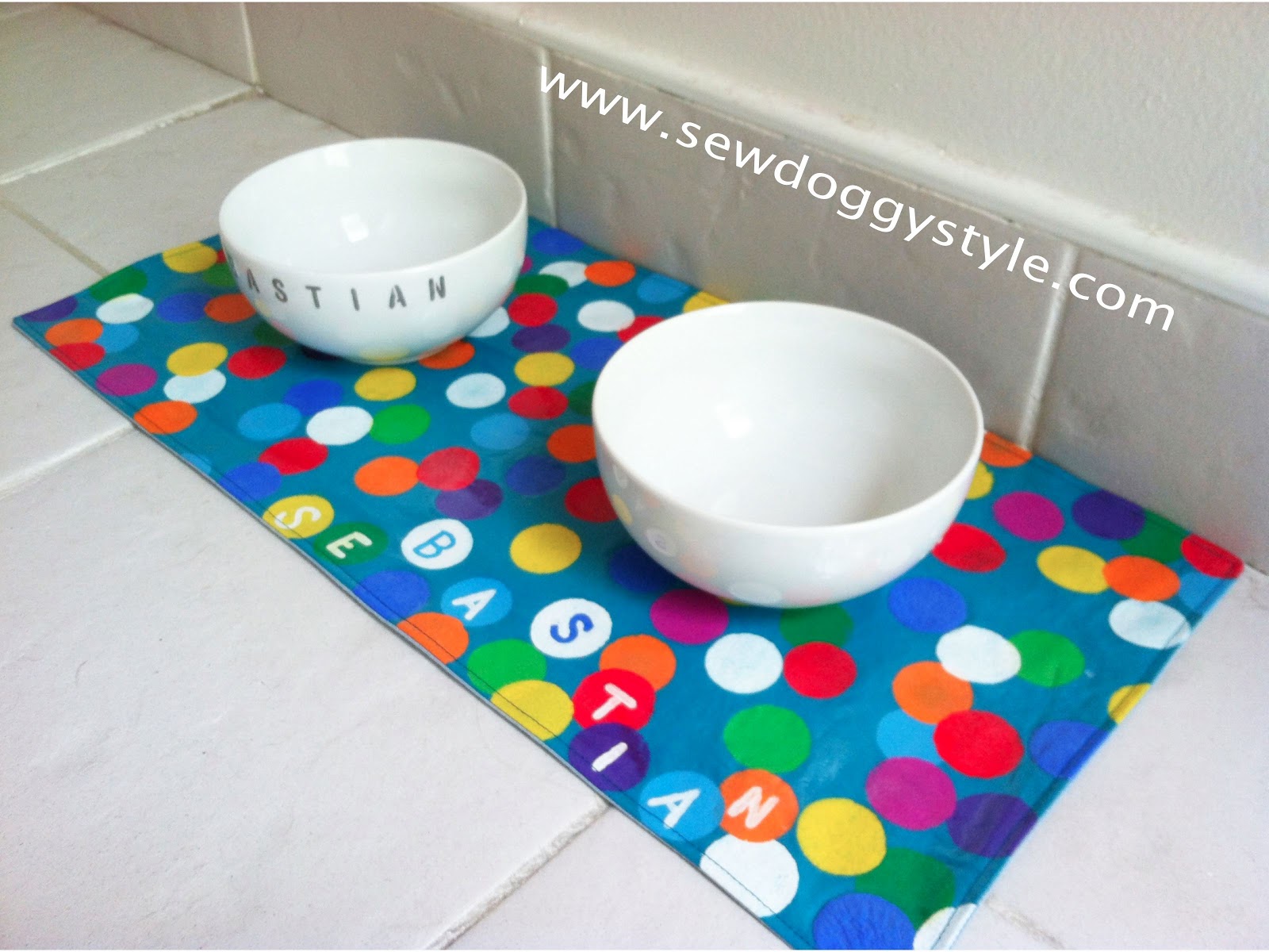 Sew DoggyStyle DIY Fun Summer Placemat for Pet Bowls