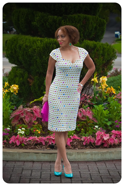 Vogue 8612 | The Lip Print Neoprene Sheath Dress! Erica B's DIY Style!