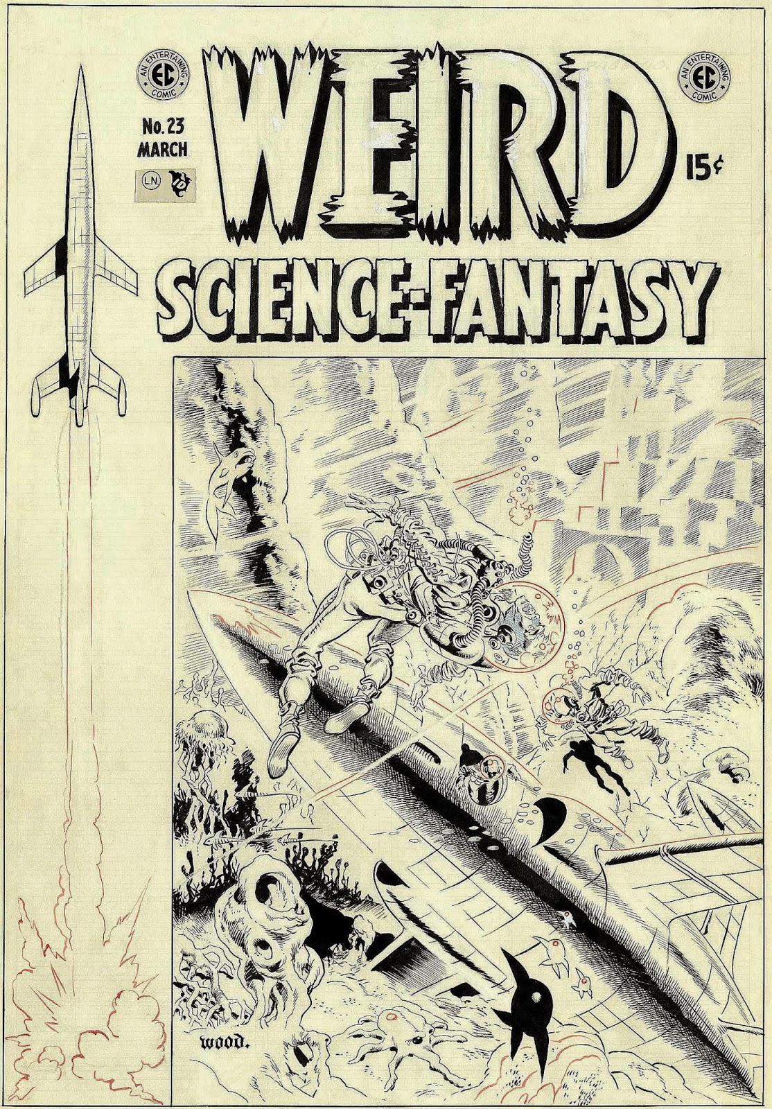 Cap'n's Comics Weird ScienceFantasy 23 Cover by Wally Wood