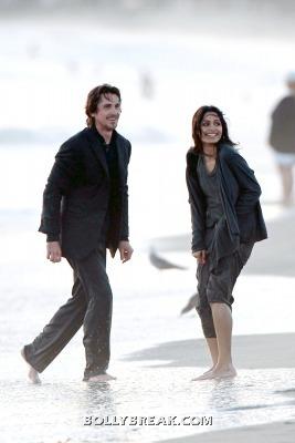 Freida is making us proud by doing so many films in hollywood.  -  Freida Pinto & Christian Bale Filming ‘The Knight Of Cups'