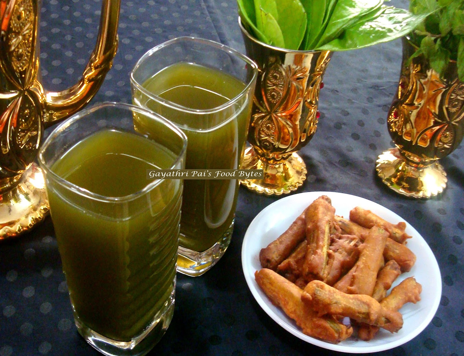 Gayathri Pai's Food Bytes Chilled Betel Leaf + Mint + Lime Juice.