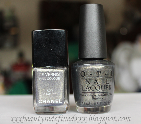 BeautyRedefined by Pang: Chanel Graphite Vs OPI Number One Nemesis