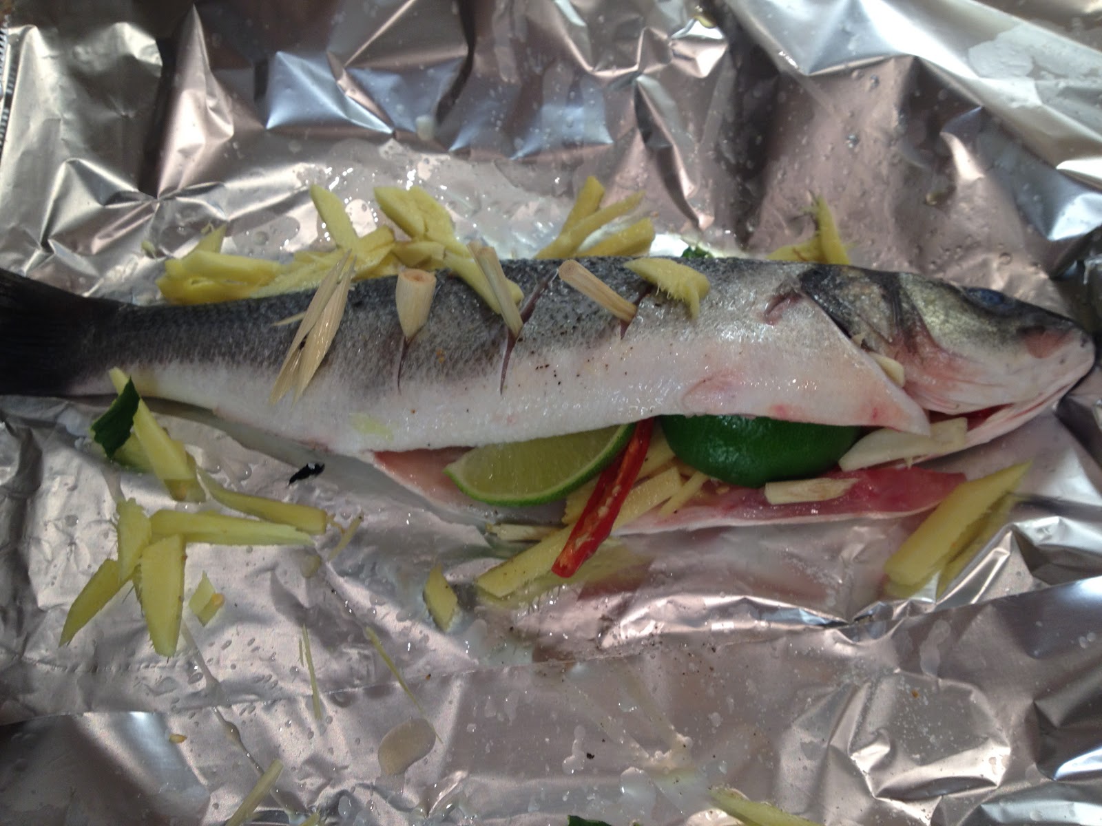 Brunch etc. Vietnamese (ish) sea bass