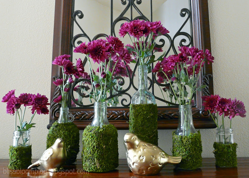 bliss bloom {blog} a craft and lifestyle journal [Upcycle] Moss Vases