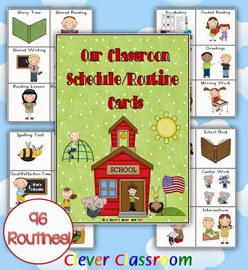 Classroom Schedule Cards Classroom Schedule Cards