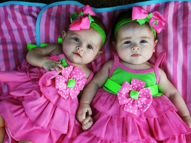 funny twin babies