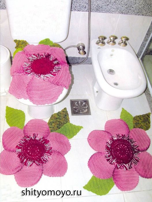 Imagenes, fantasia y color: IDEAS EN JUEGOS DE BAÑO EN CROCHET