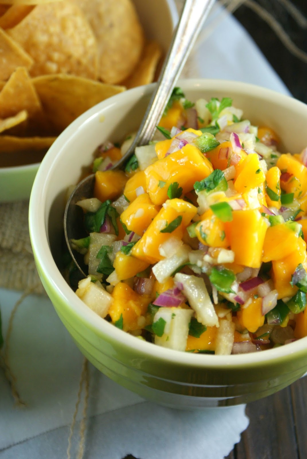 Authentic Suburban Gourmet Mango Jicama Salsa Blogger C.L.U.E. Society