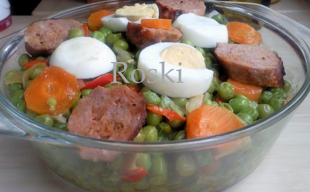 Guisantes Con Chorizo Y Huevos Dukan