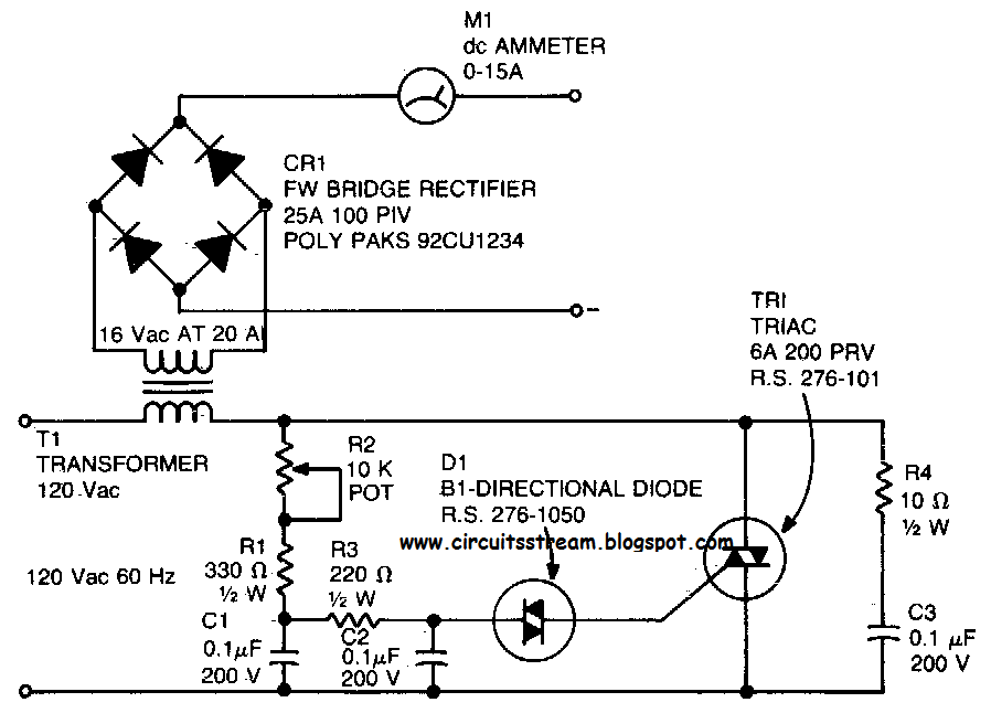 Simple Battery charger Circuit Diagram Electronic Circuit Diagrams