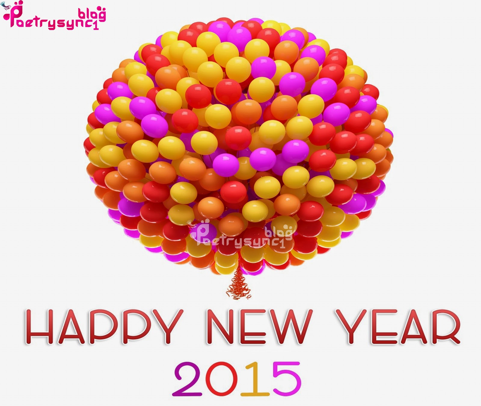 2015 happy new year wishes wallpaper with bunch of ballos Hd