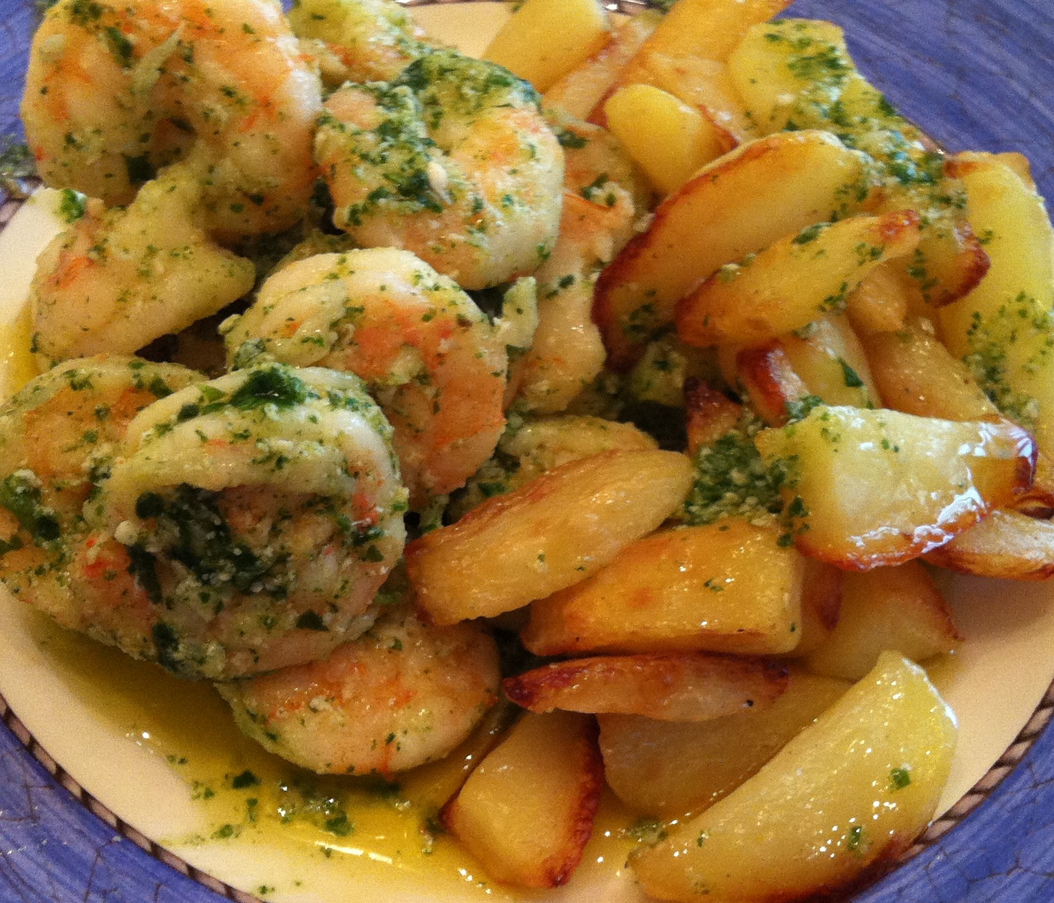 Le ricette di Zia Cli GAMBERI PATATE E PESTO